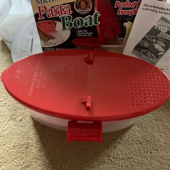 Microwave Pasta Boat Tele Brands Pasta Cooker - Picture 3 of 6